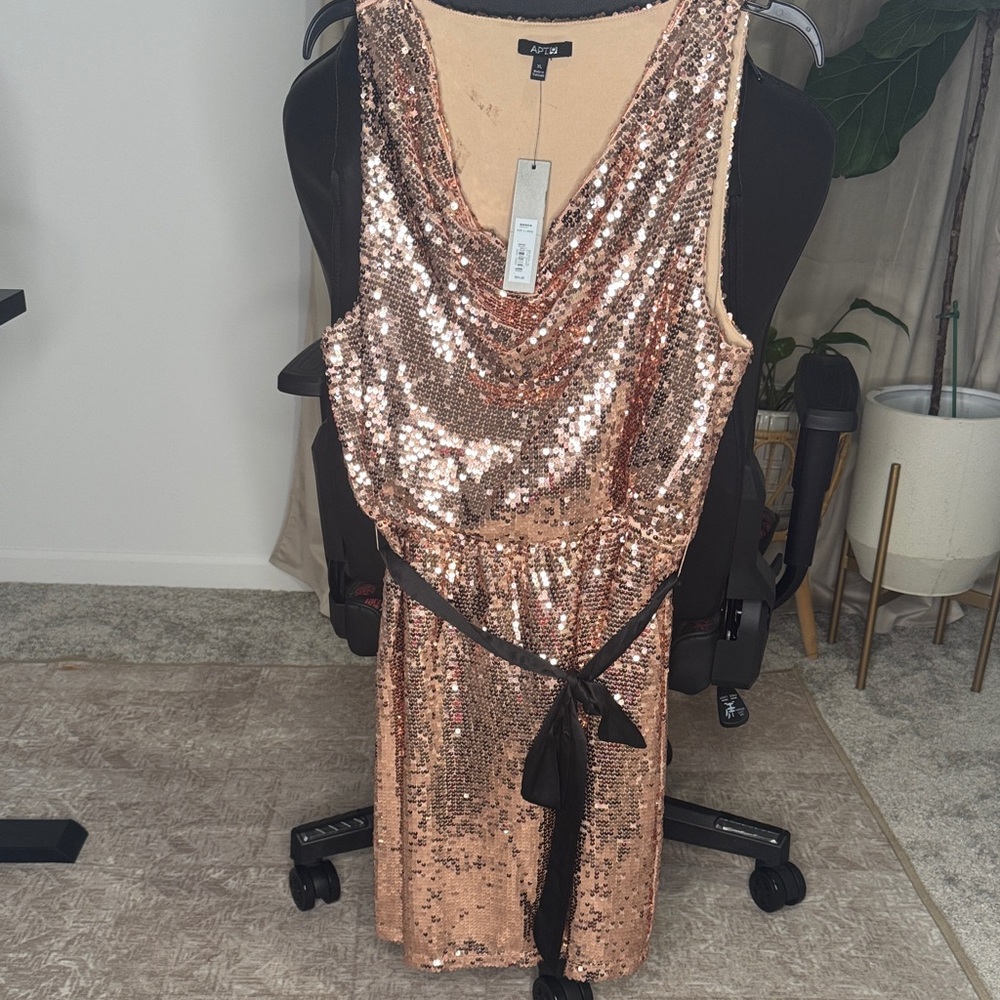 Apt. 9 Rose Gold Sequin Dress